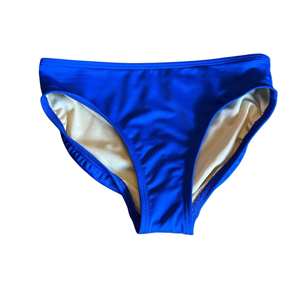 Lands End Kids Blue Swimsuit Bikini Bottom Size M Swim Summer Swimming NWOT